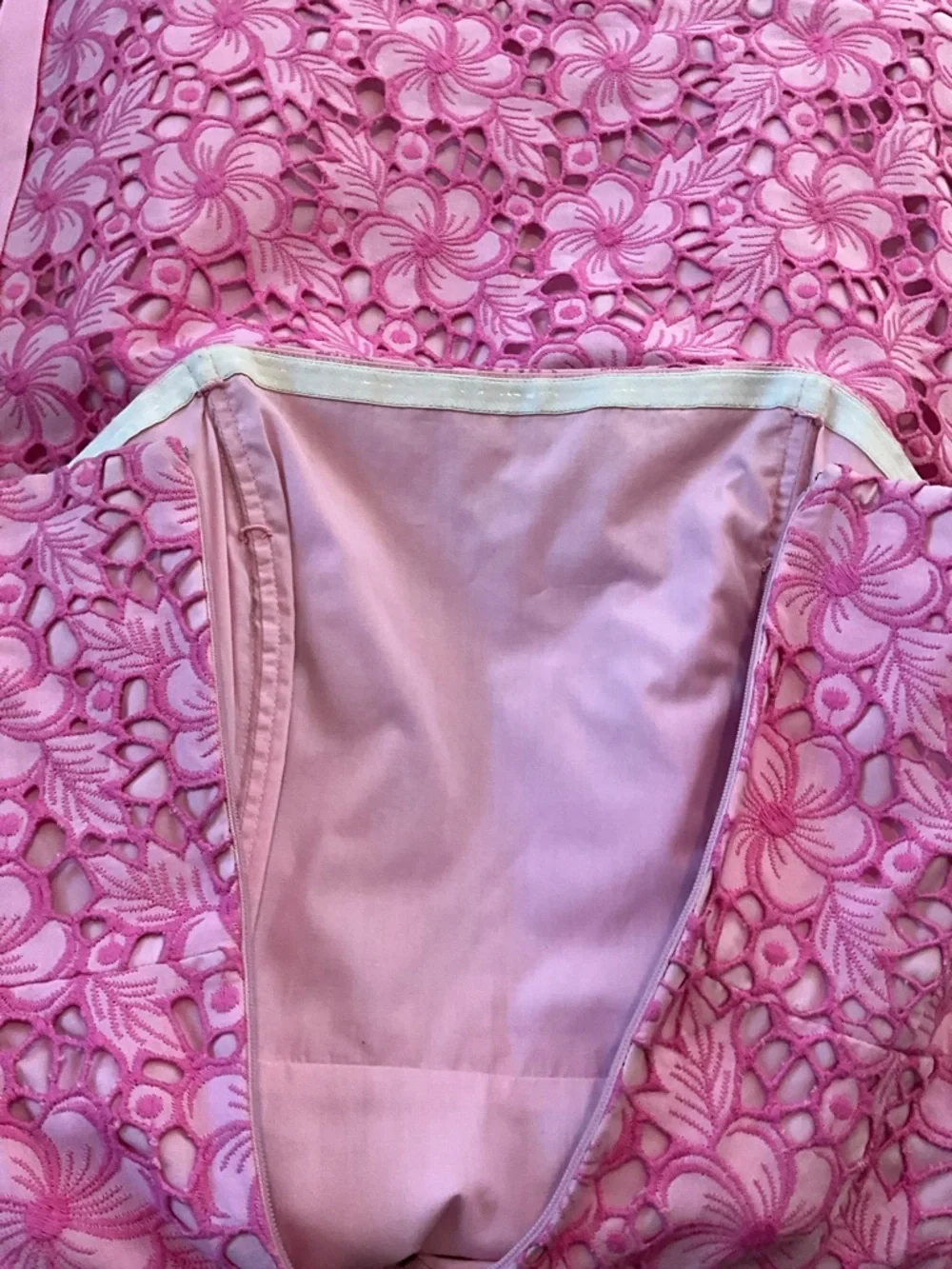 Lilly Pulitzer Dress Size 4 Pink Floral Strapless Lace Dress - Picture 4 of 10